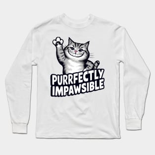 purrfectly impawsible Long Sleeve T-Shirt